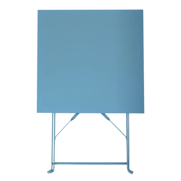 Bolero Seaside Blue Pavement Style Steel Table Square 600mm