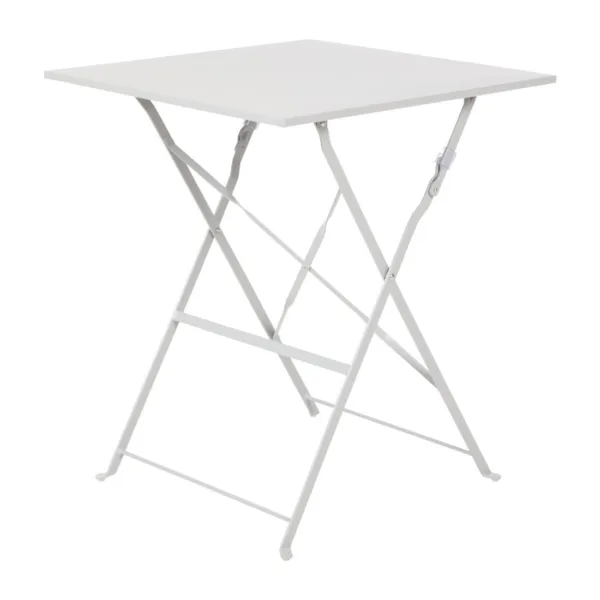 Bolero Grey Square Pavement Style Steel Table