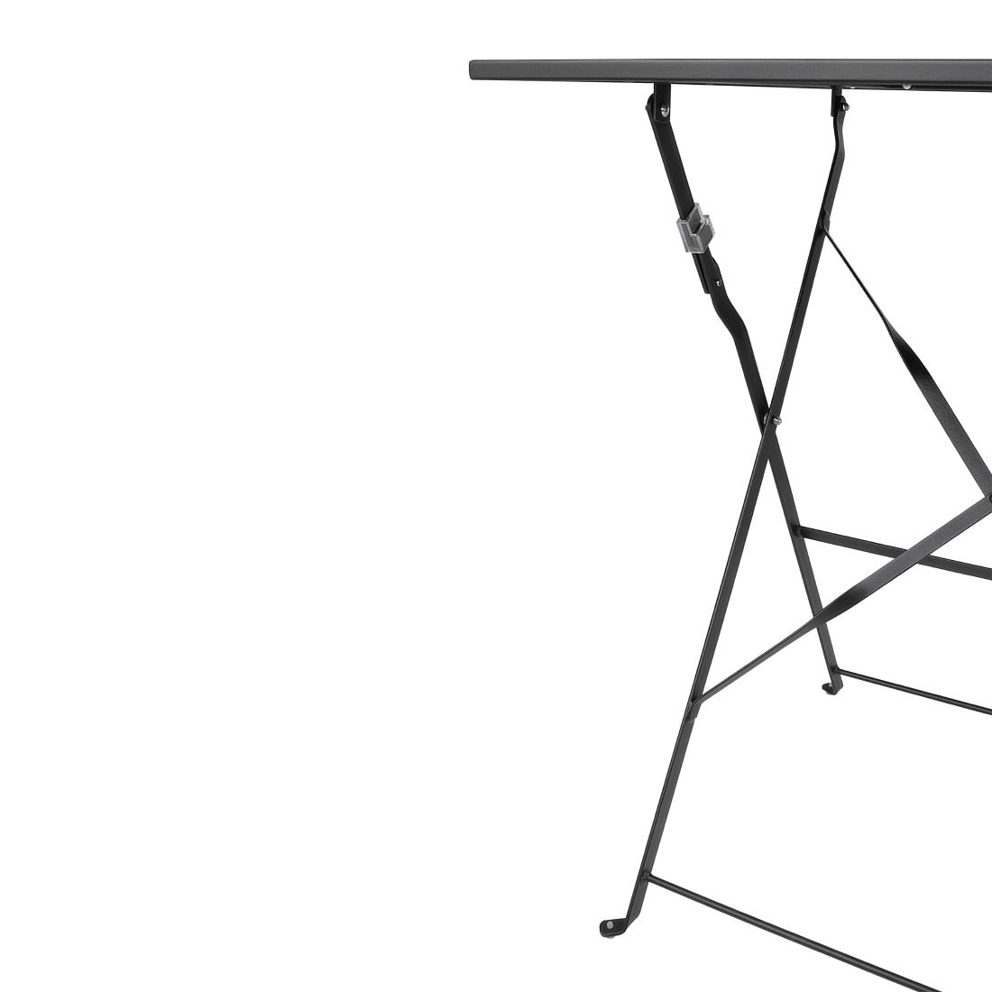 Bolero Black Square Pavement Style Steel Table