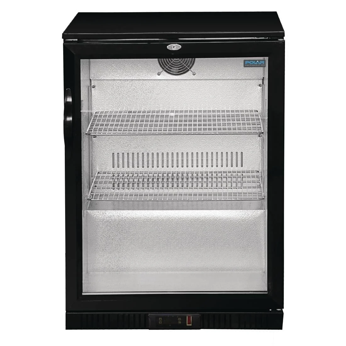 Polar Back Bar Cooler with Hinged Door in Black 138Ltr - Image 2