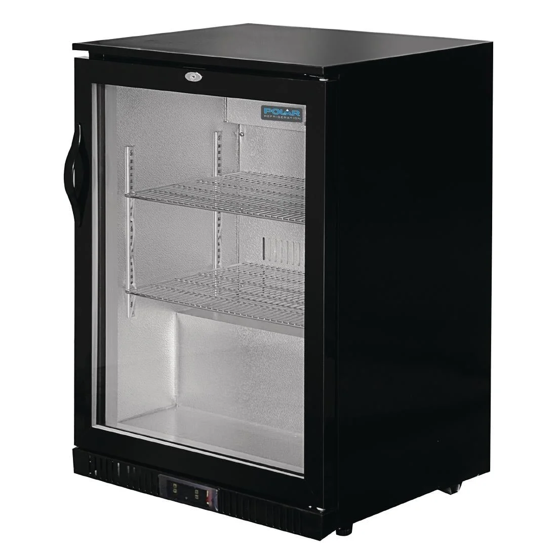 Polar Back Bar Cooler with Hinged Door in Black 138Ltr - Image 3