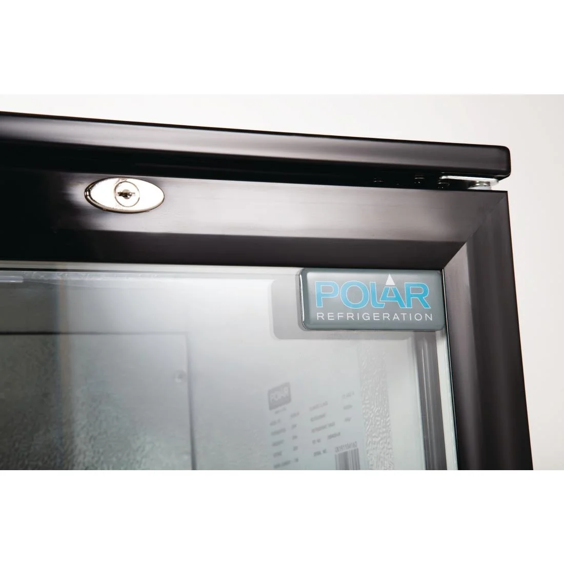 Polar Back Bar Cooler with Hinged Doors in Black 208Ltr - Image 4