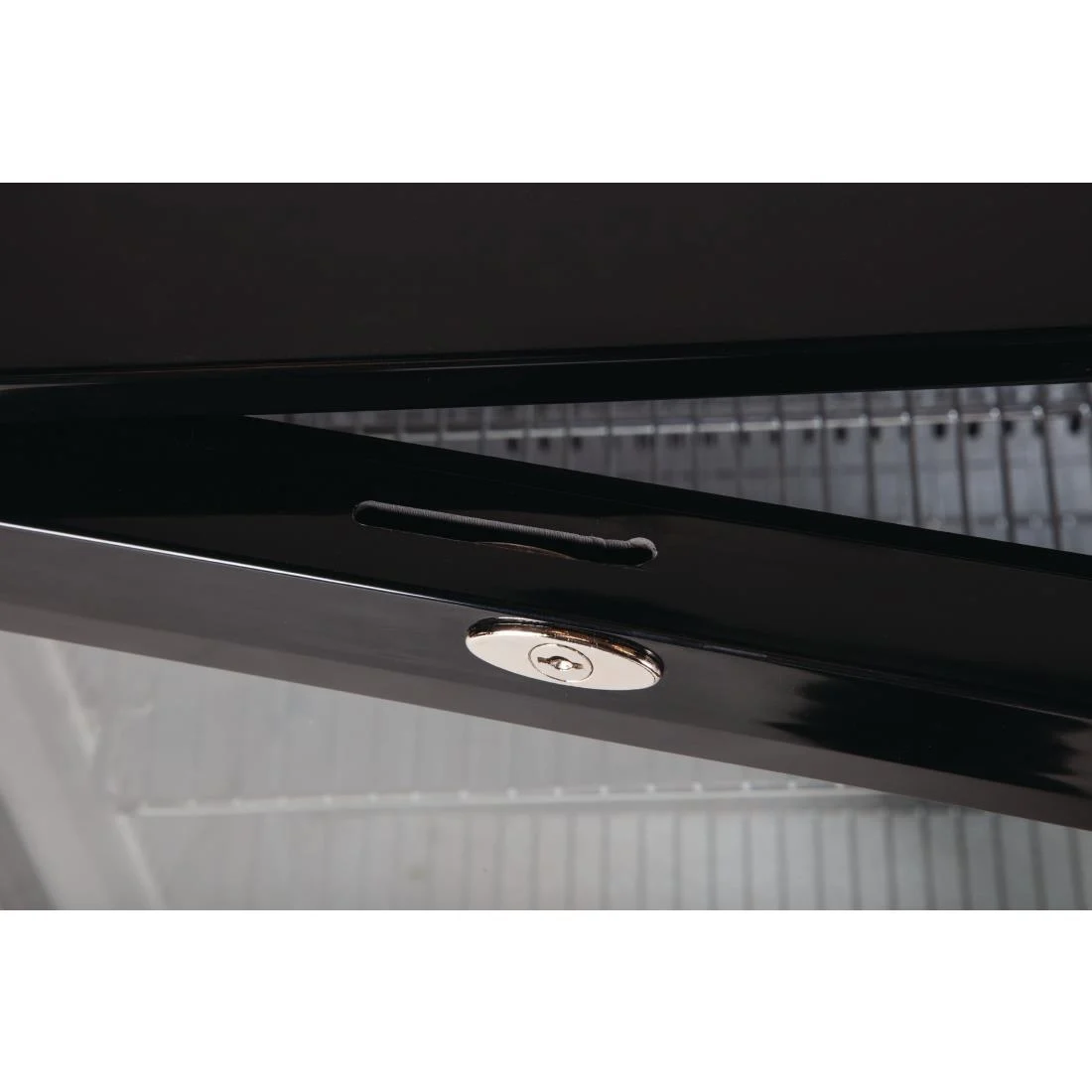 Polar Back Bar Cooler with Hinged Doors in Black 198Ltr