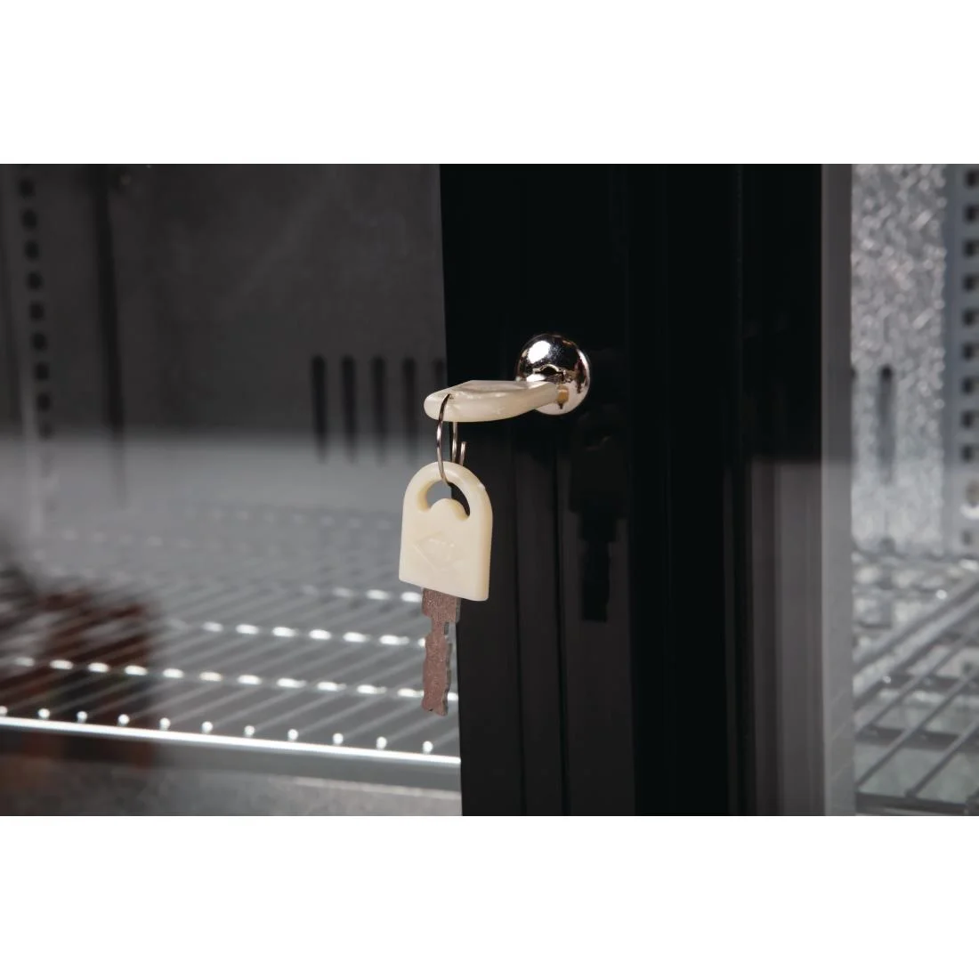 Polar Back Bar Cooler with Sliding Doors in Black 208Ltr - Image 2