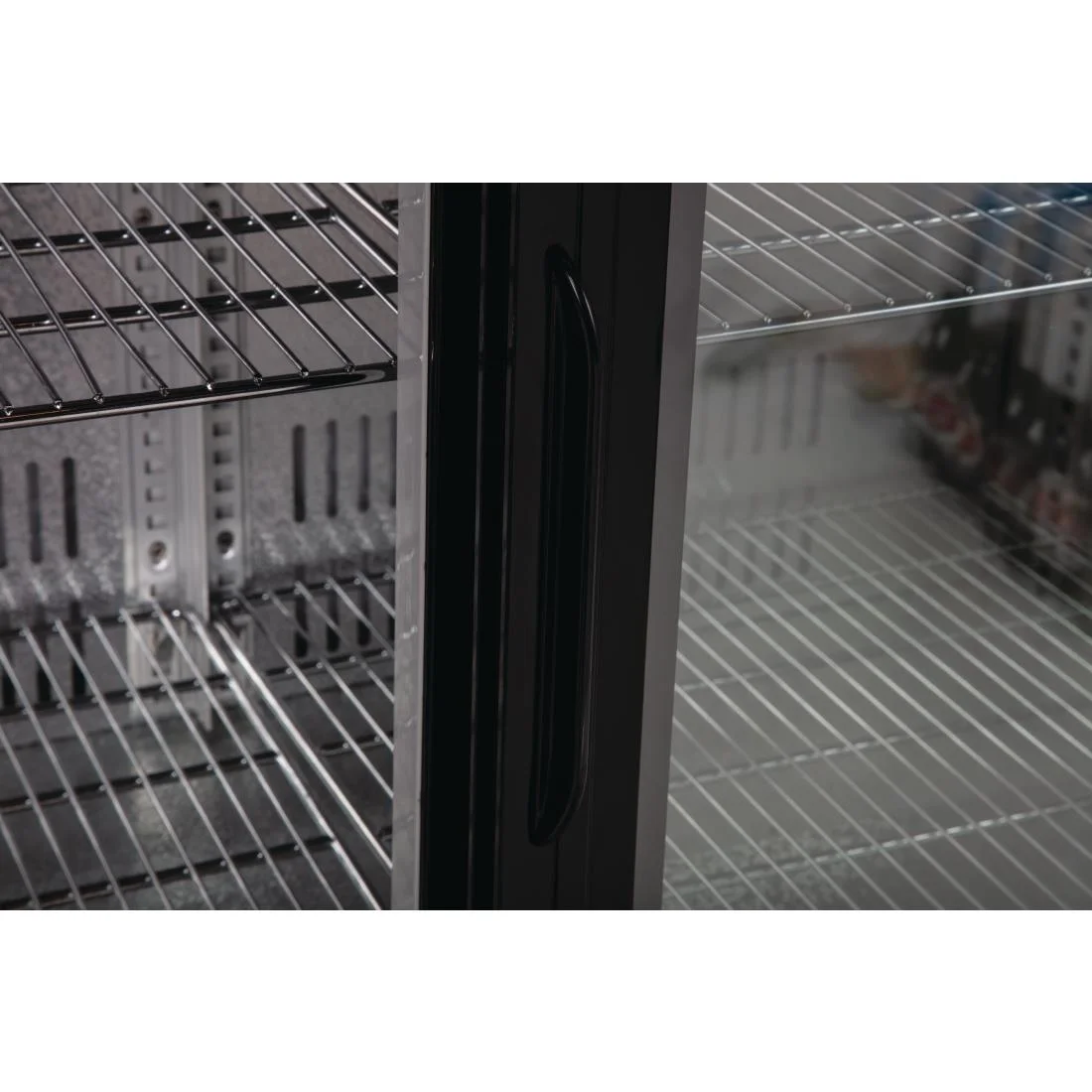 Polar Back Bar Cooler with Sliding Doors in Black 208Ltr - Image 3