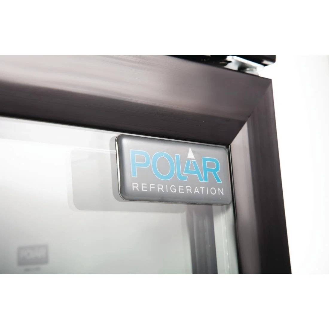 Polar Back Bar Cooler with Hinged Doors in Black 330Ltr - Image 4