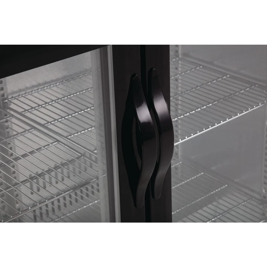 Polar Back Bar Cooler with Hinged Doors in Black 330Ltr - Image 7