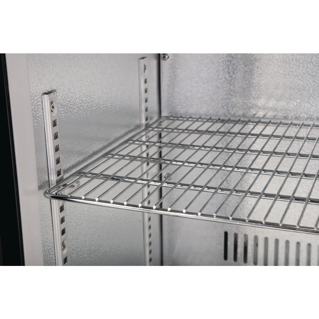 Polar Back Bar Cooler with Hinged Doors in Black 330Ltr - Image 8