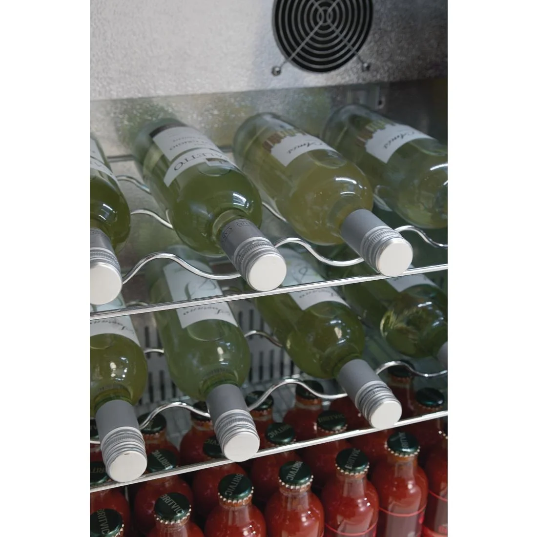 Polar Back Bar Cooler with Hinged Doors in Black 330Ltr - Image 12