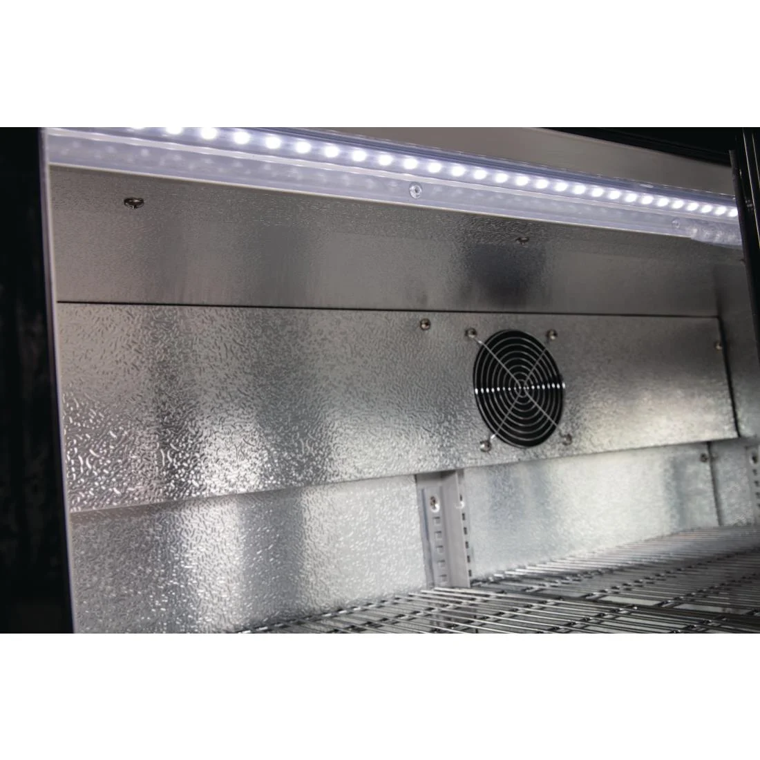 Polar Back Bar Cooler with Sliding Doors in Black 330Ltr - Image 3