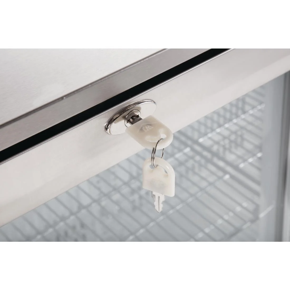 Polar Back Bar Cooler with Hinged Doors in Stainless Steel 208Ltr