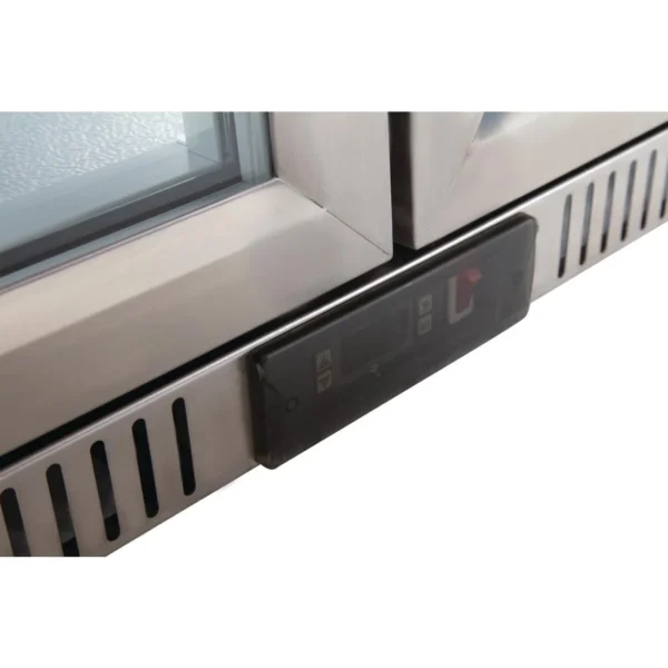 Polar Back Bar Cooler with Hinged Doors in Stainless Steel 330Ltr