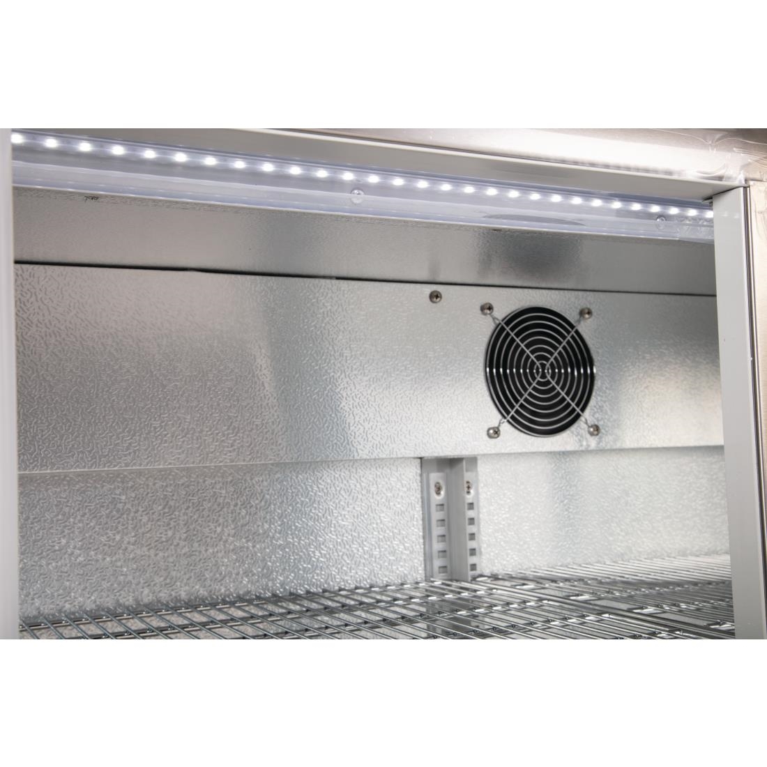 Polar Back Bar Cooler with Hinged Doors in Stainless Steel 330Ltr