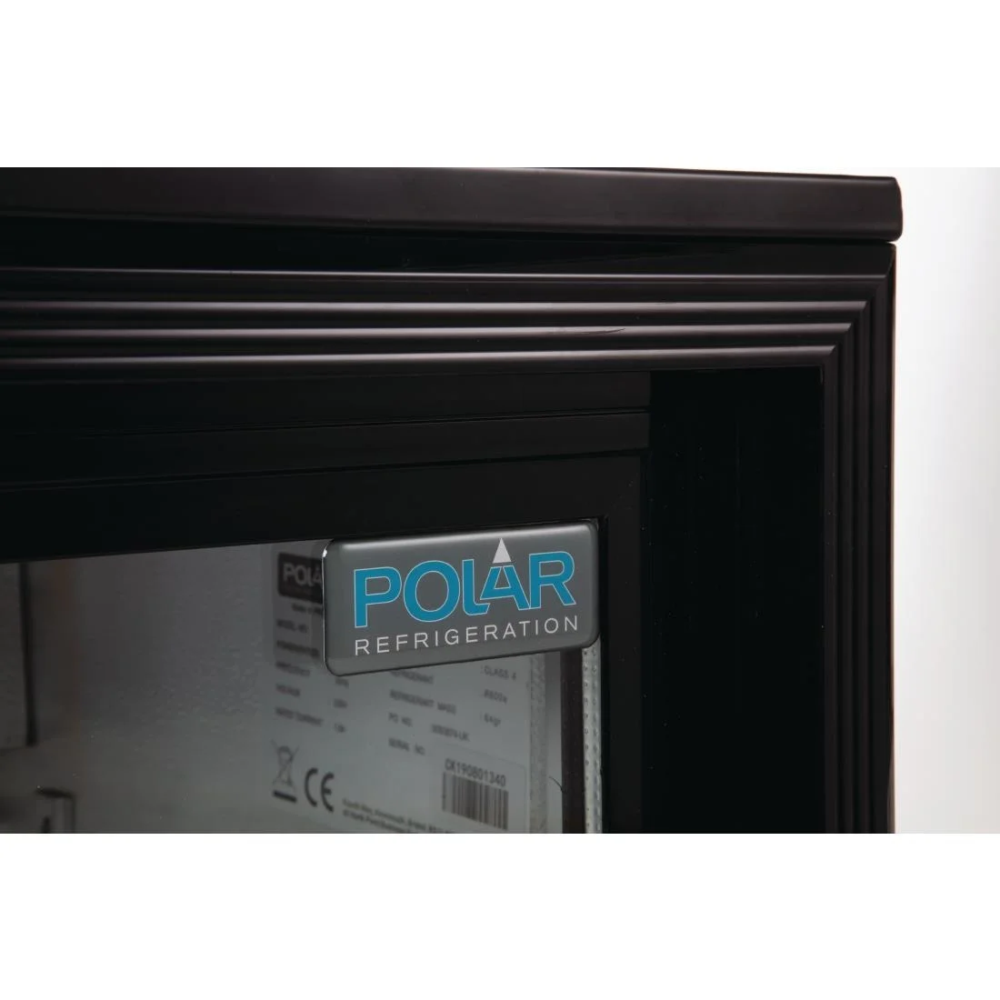 Polar Back Bar Cooler with Sliding Doors in Black 198Ltr - Image 8