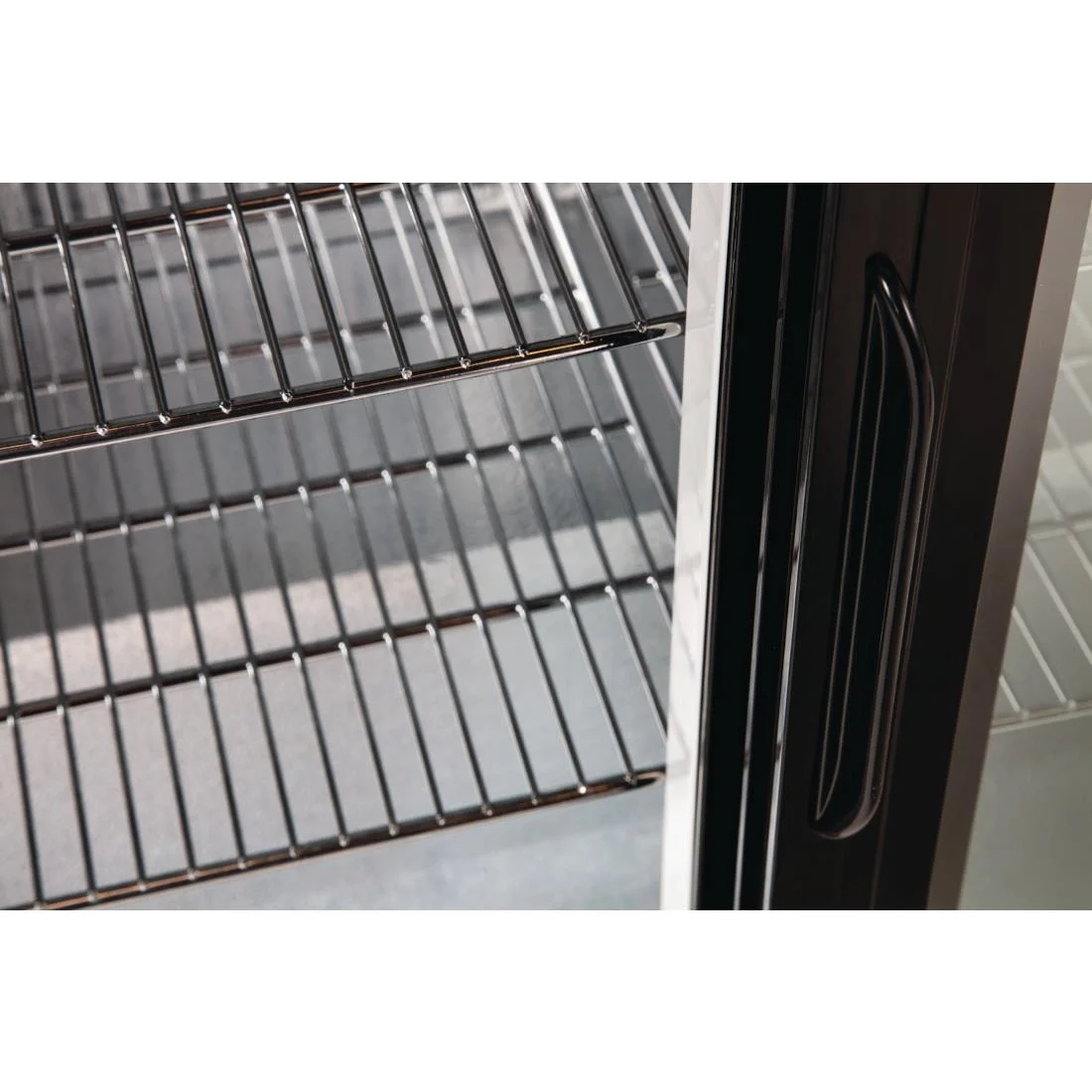 Polar Back Bar Cooler with Sliding Doors in Black 198Ltr - Image 10