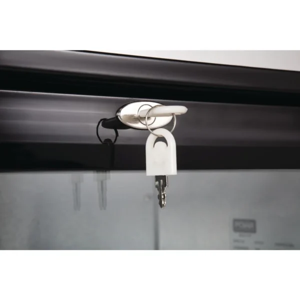 Polar Back Bar Cooler with Hinged Doors in Black 198Ltr