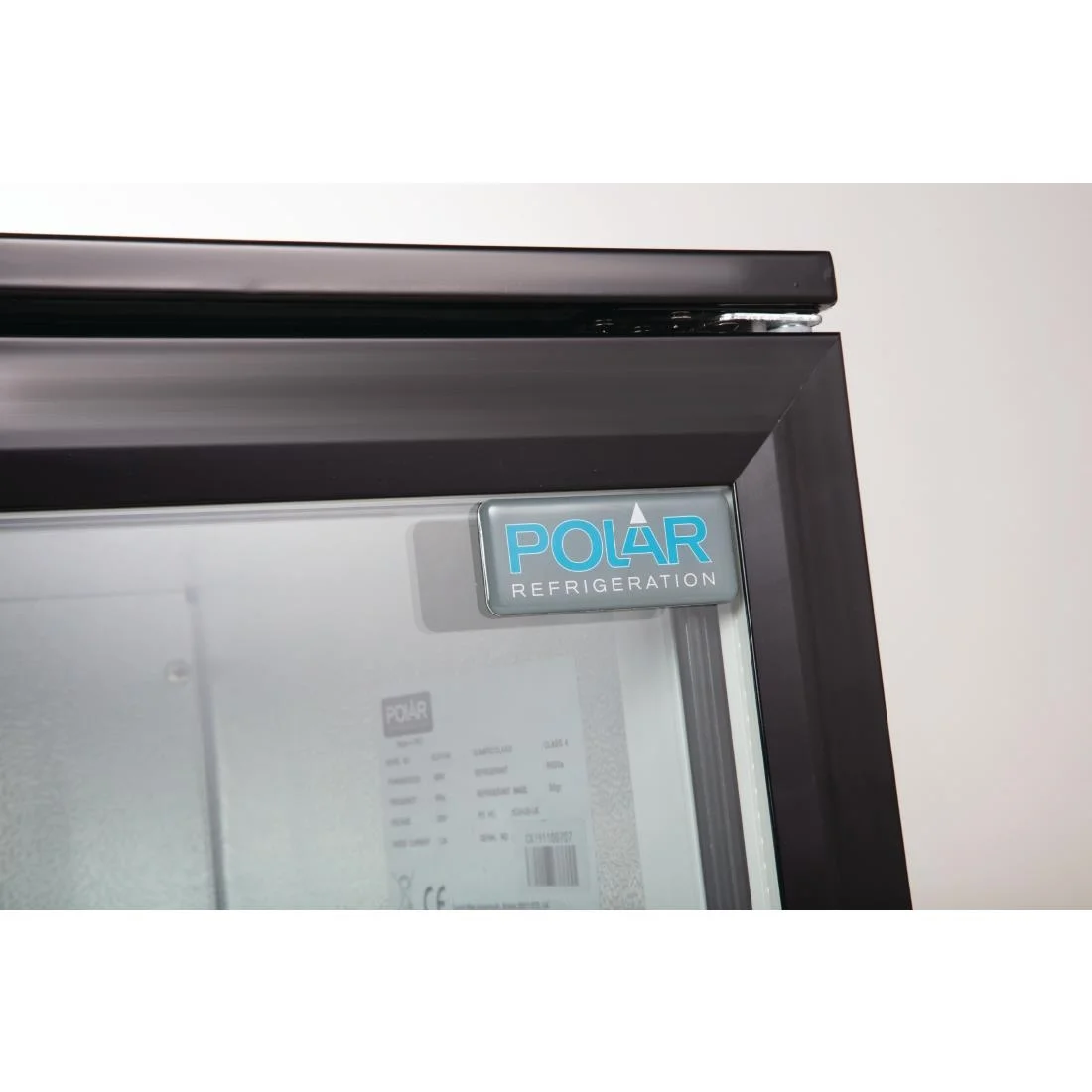 Polar Back Bar Cooler with Hinged Door in Black 138Ltr - Image 12