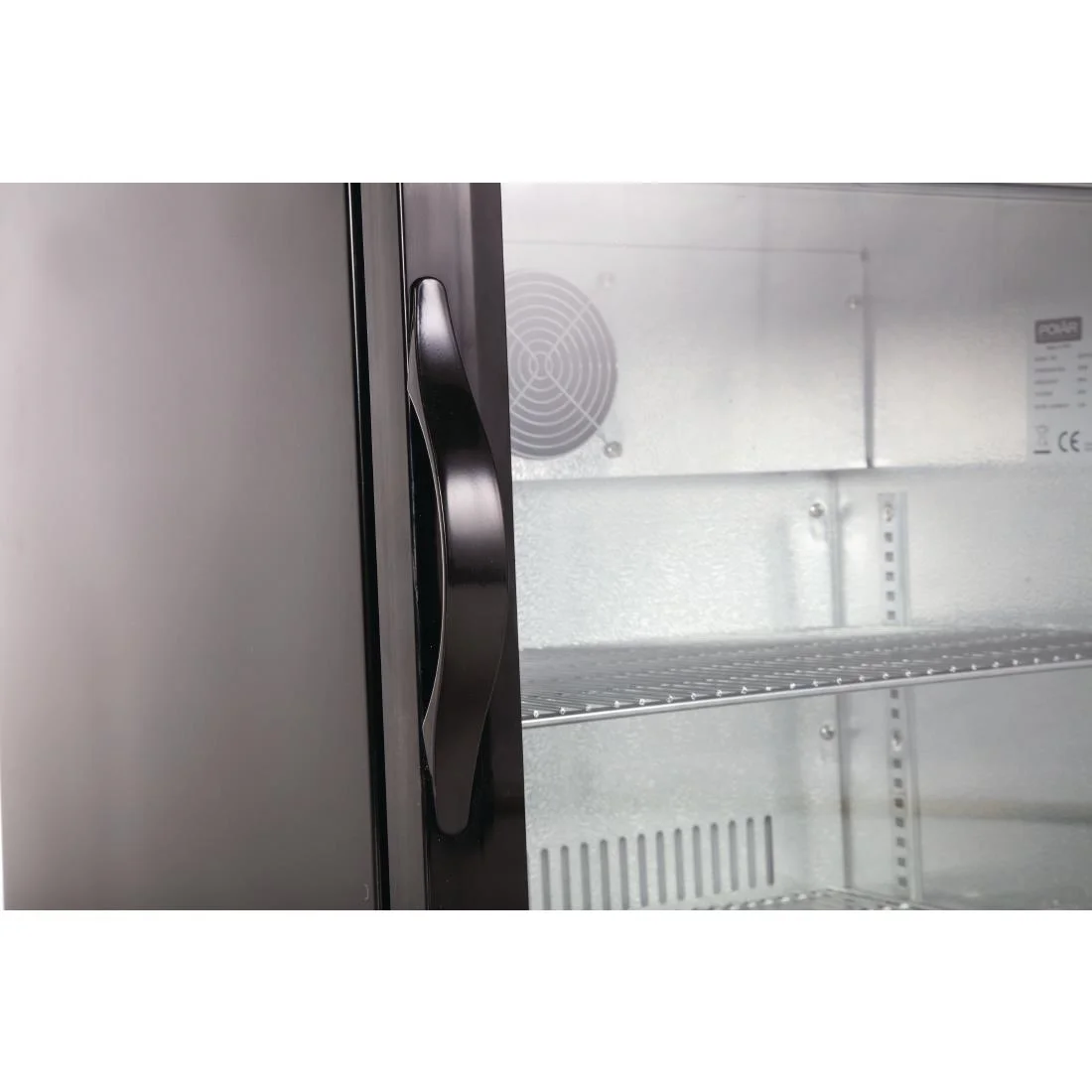 Polar Back Bar Cooler with Hinged Door in Black 138Ltr - Image 13