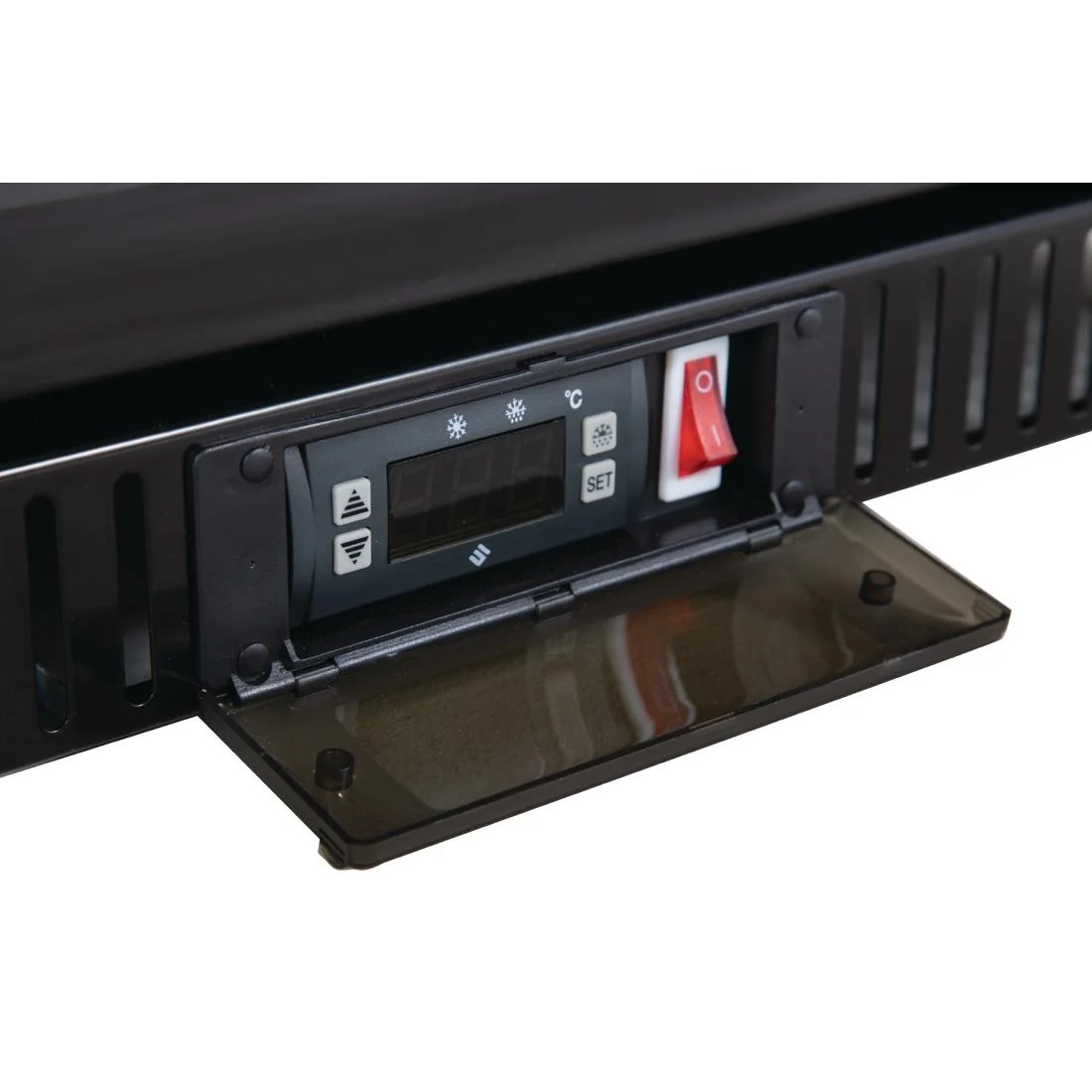 Polar Back Bar Cooler with Hinged Door in Black 138Ltr - Image 14