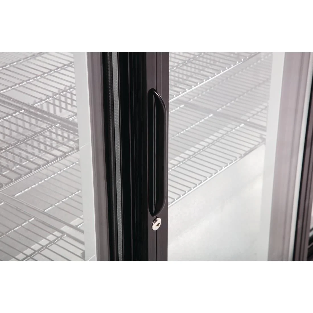 Polar Back Bar Cooler with Hinged Doors in Black 320Ltr - Image 12