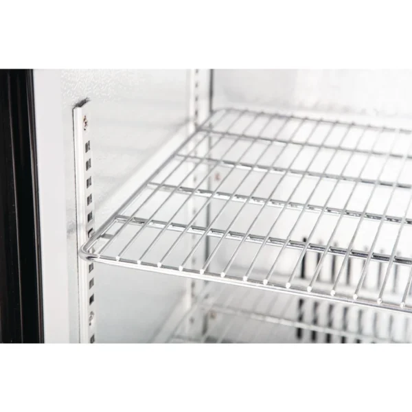 Polar Back Bar Cooler with Sliding Doors in Black 208Ltr