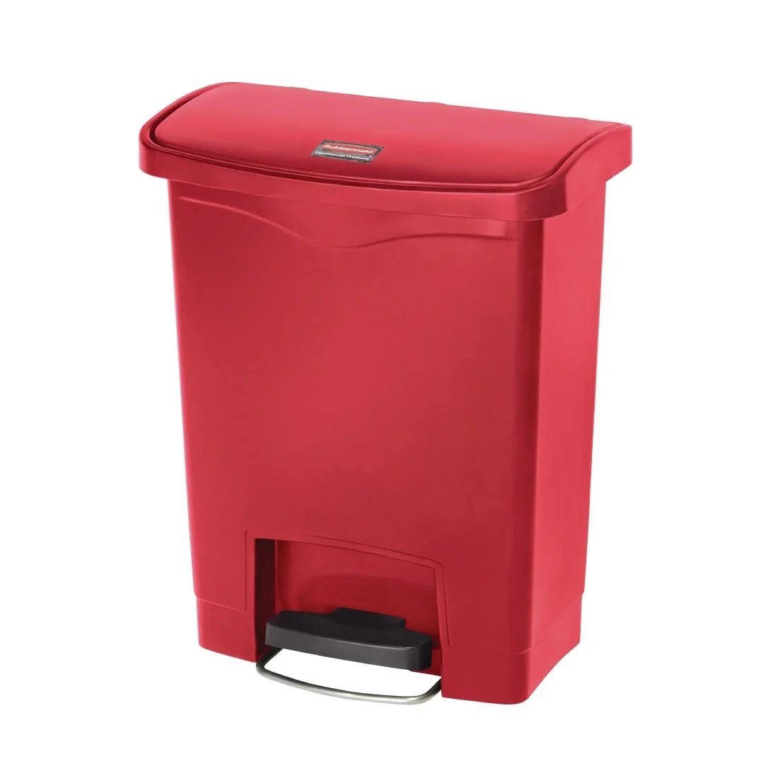 Rubbermaid Slim Jim Step on Front Pedal Red 30Ltr - Image 4