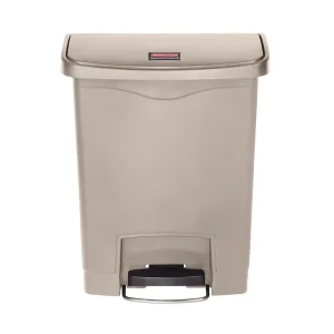 Rubbermaid Slim Jim Step on Front Pedal Beige 30Ltr