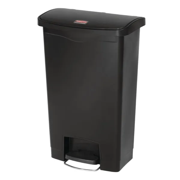 Rubbermaid Slim Jim Step on Front Pedal Black 50Ltr