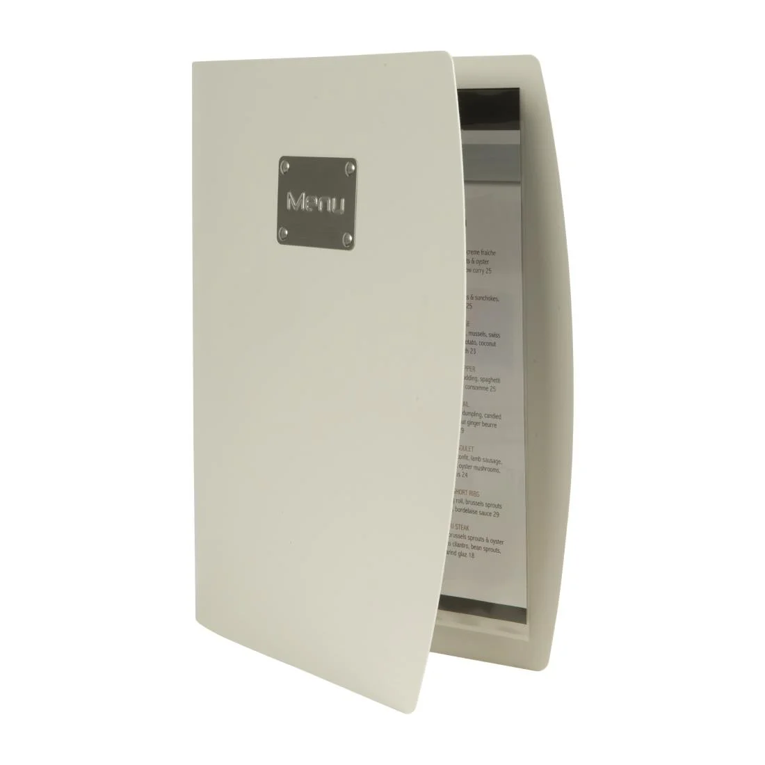 Securit Rio Menu Cover Silver A4 - Image 2