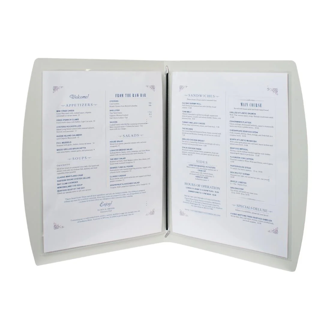 Securit Rio Menu Cover Silver A4 - Image 3