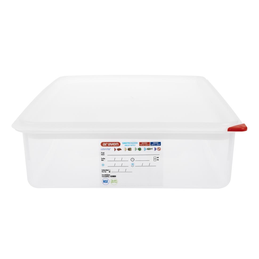 Araven 1/1 GN Food Containers 13.7L with Lid