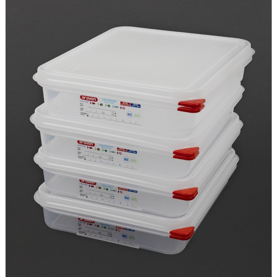 Araven 1/2 GN Food Containers 4L With Lid