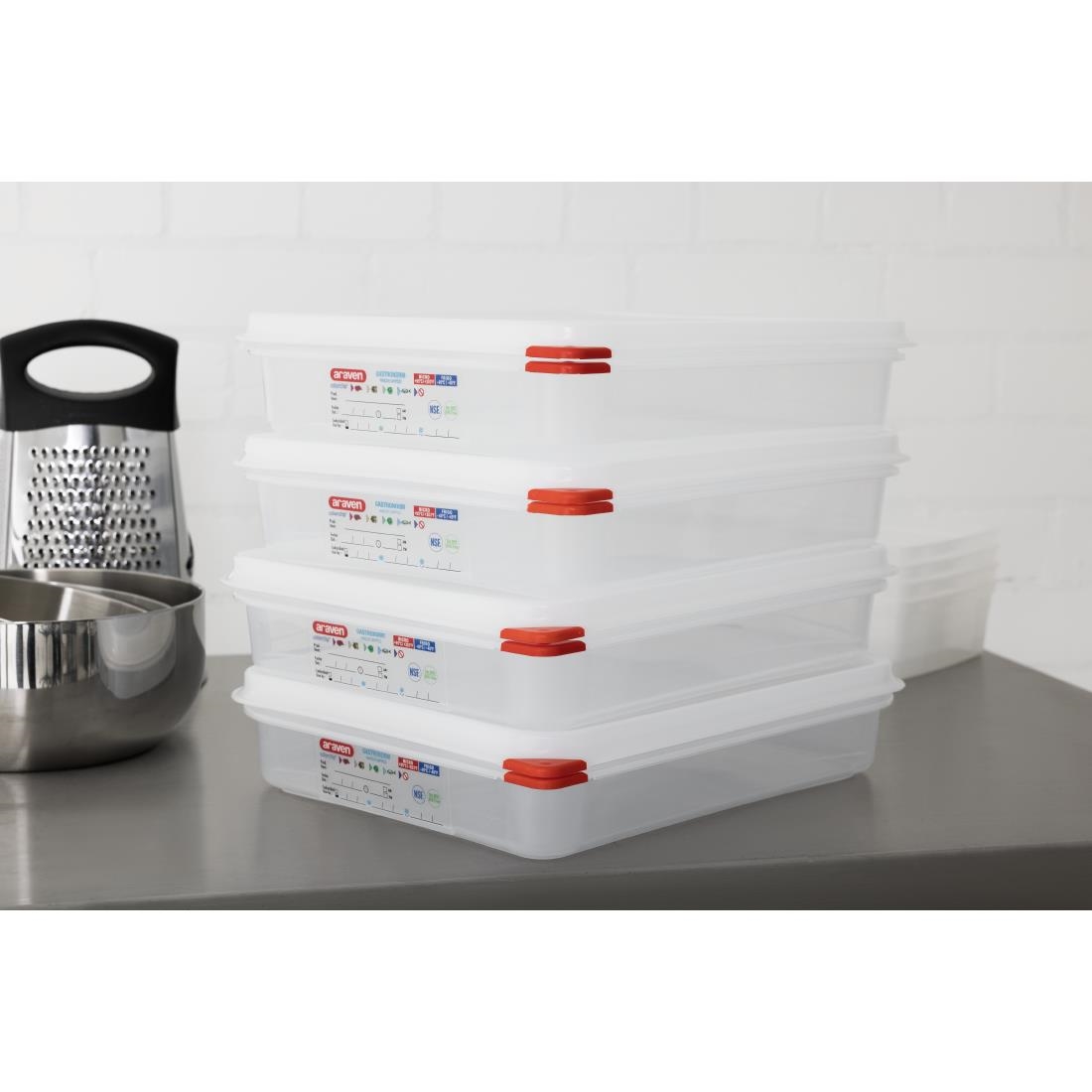 Araven 1/2 GN Food Containers 4L With Lid