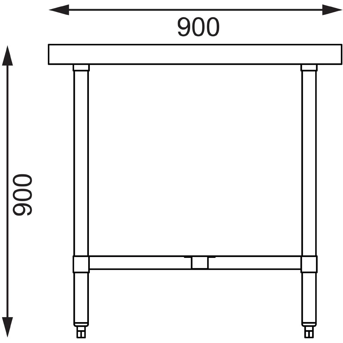 Vogue Stainless Steel Centre Table 1800mm - Image 7