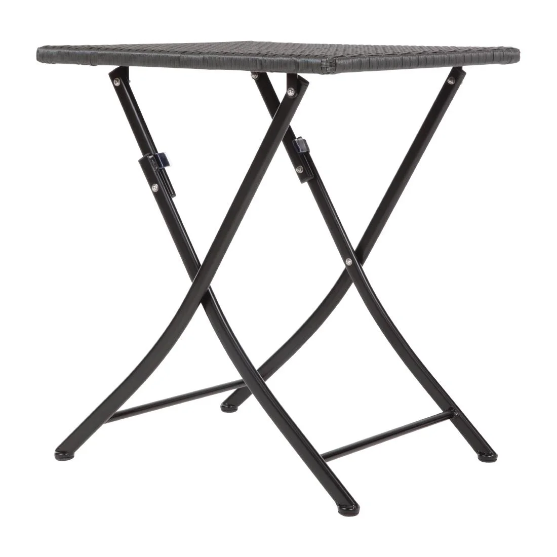 Bolero PE Wicker Folding Square Table 600mm - Image 3