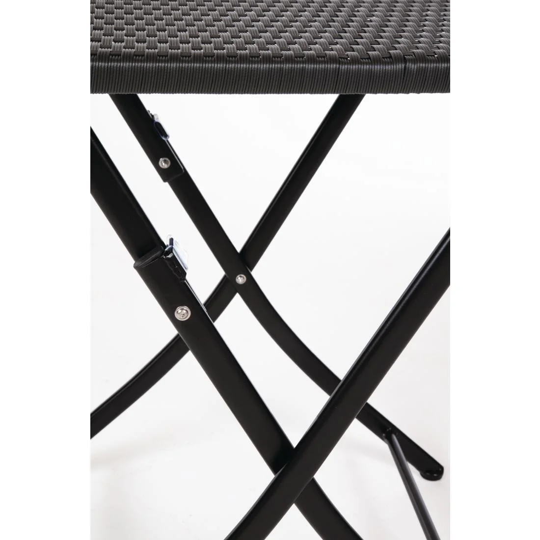 Bolero PE Wicker Folding Square Table 600mm - Image 6