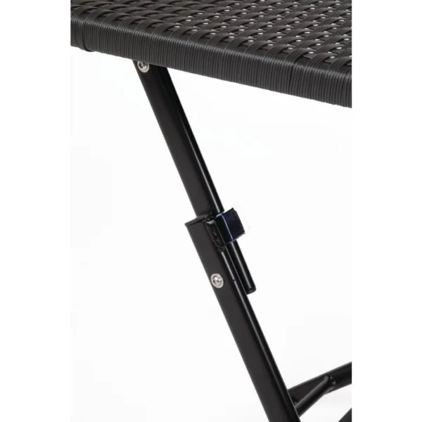 Bolero PE Wicker Folding Square Table 600mm