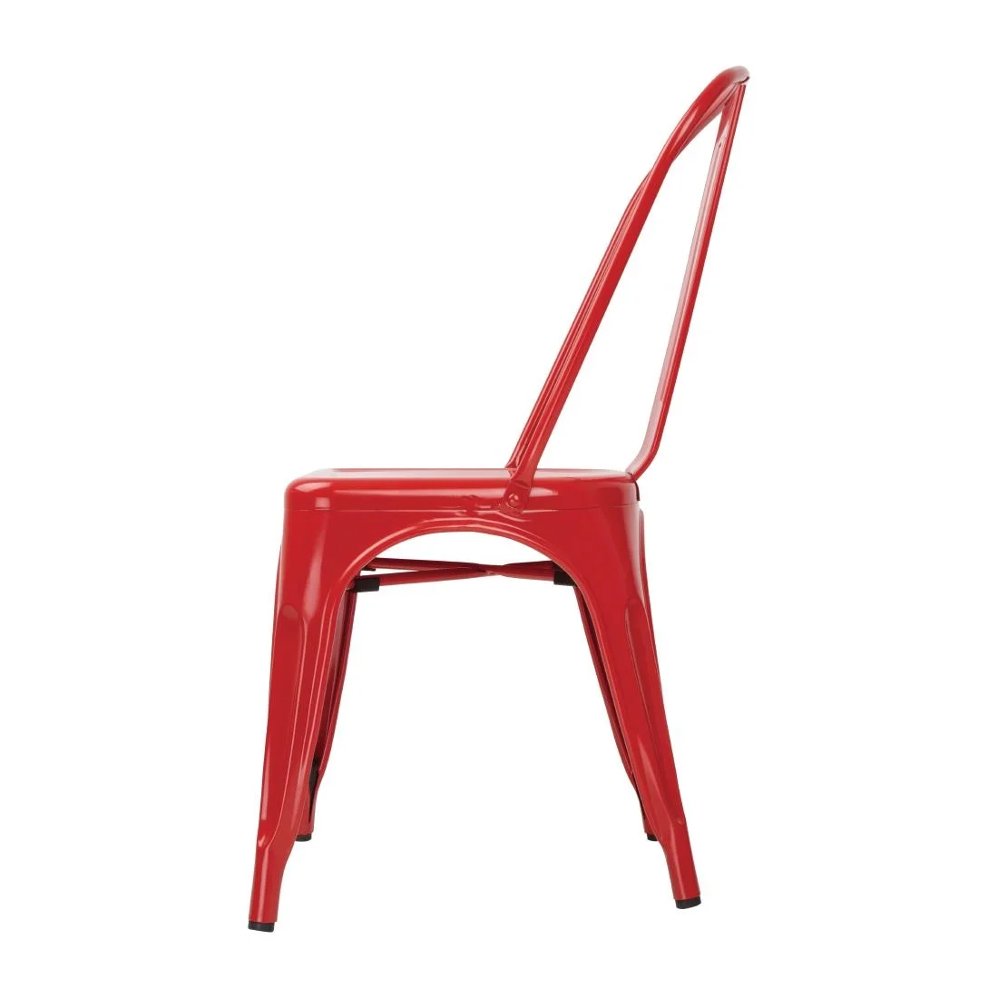 Bolero Bistro Steel Side Chair Red (Pack of 4) - Image 6