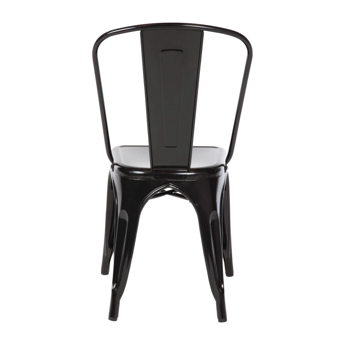 Bolero Bistro Steel Side Chairs Black (Pack of 4) - Image 8