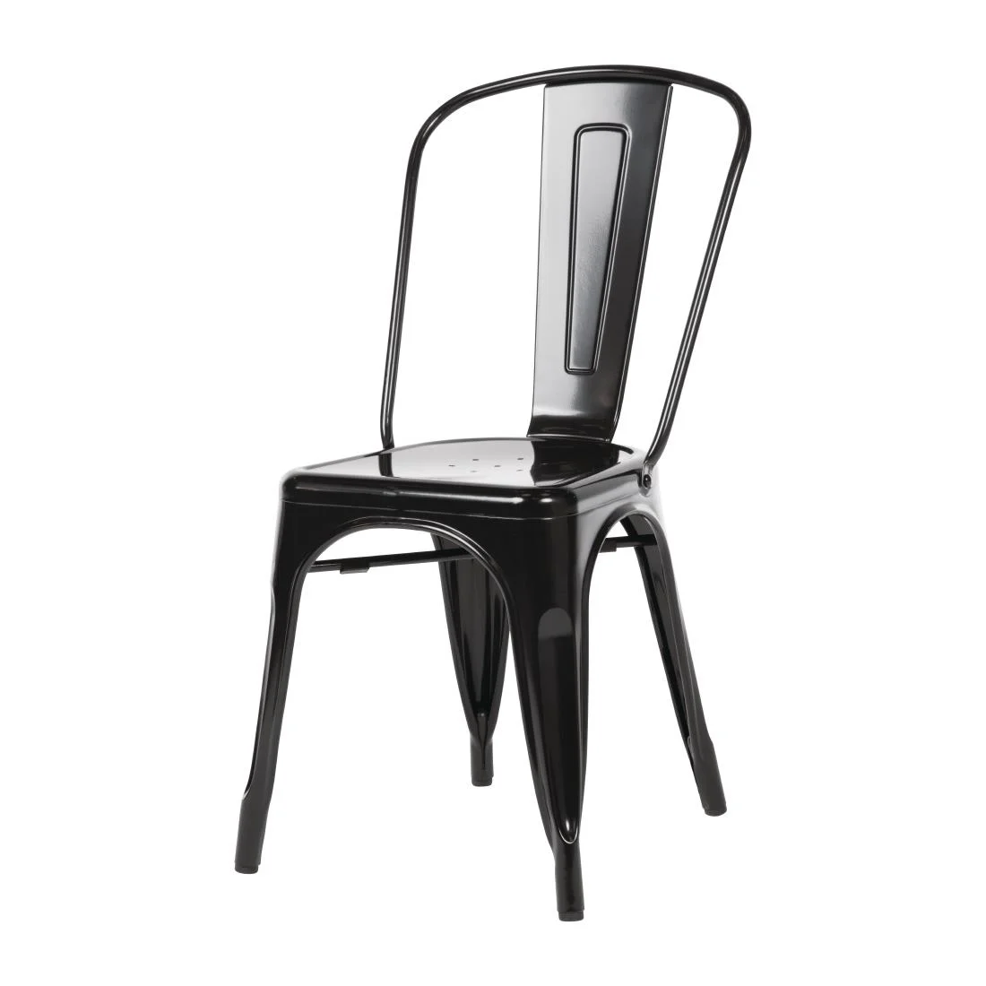Bolero Bistro Steel Side Chairs Black (Pack of 4) - Image 9