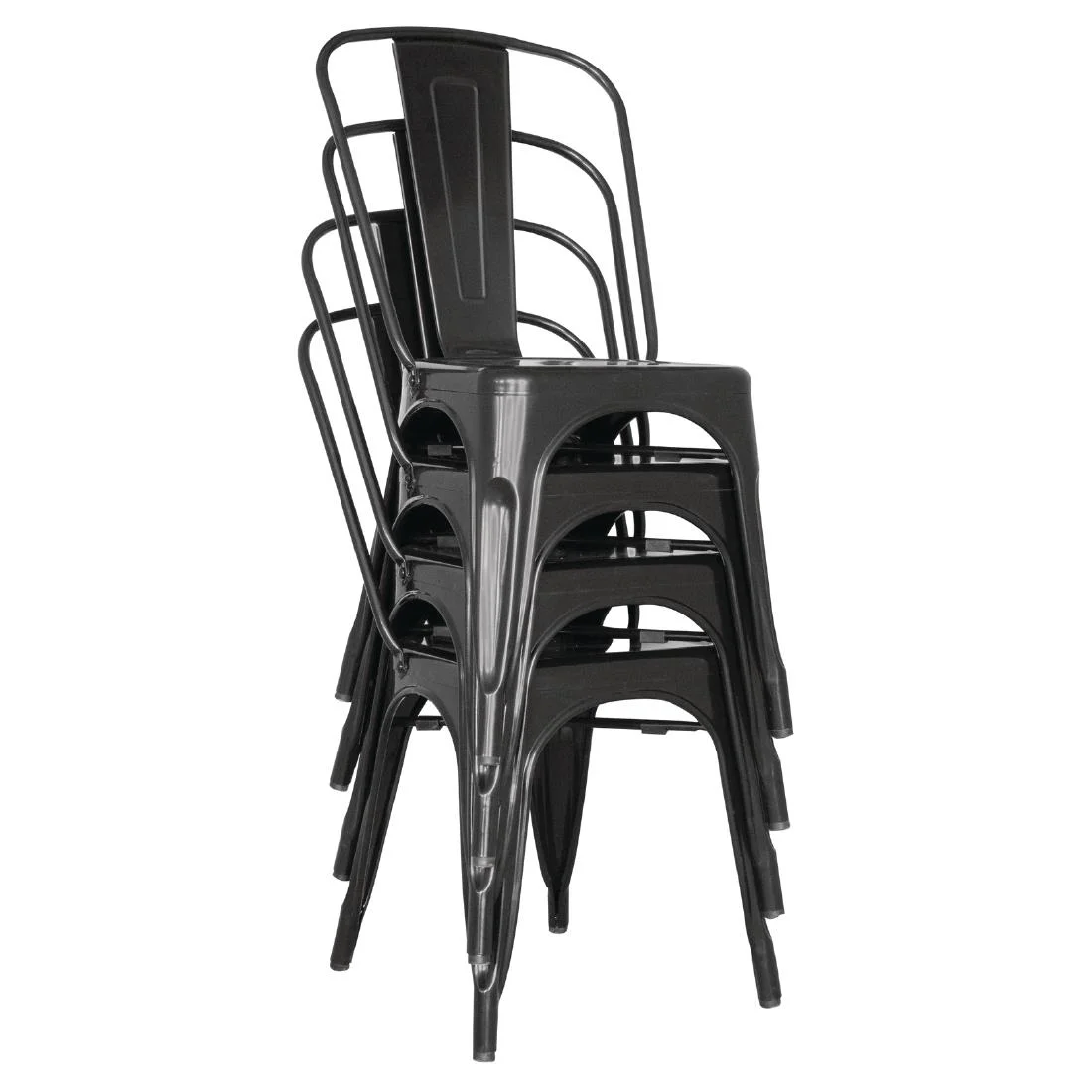 Bolero Bistro Steel Side Chairs Black (Pack of 4) - Image 11