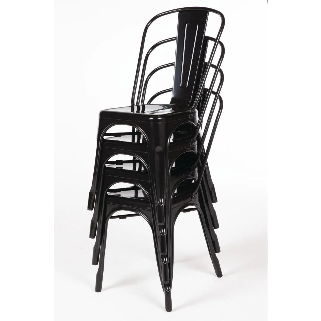 Bolero Bistro Steel Side Chairs Black (Pack of 4) - Image 13