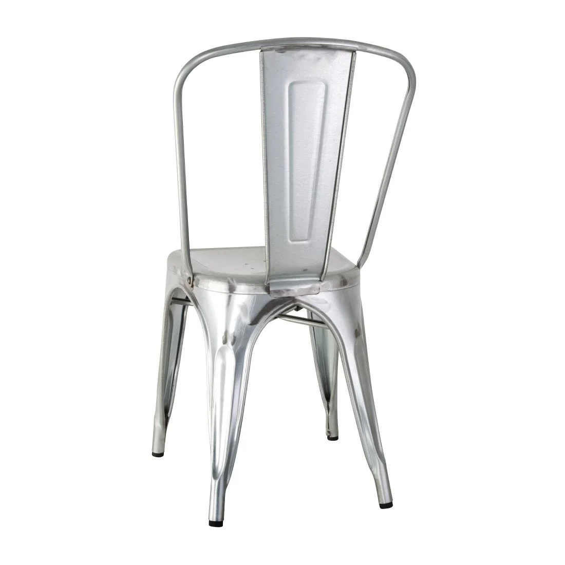 Bolero Bistro Galvanised Steel Side Chairs (Pack of 4) - Image 4
