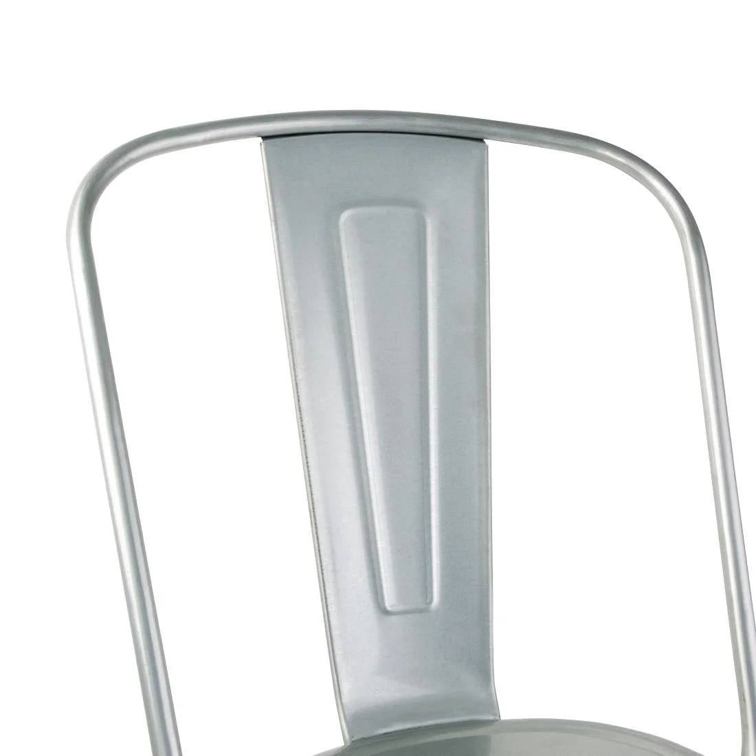 Bolero Bistro Galvanised Steel Side Chairs (Pack of 4) - Image 6