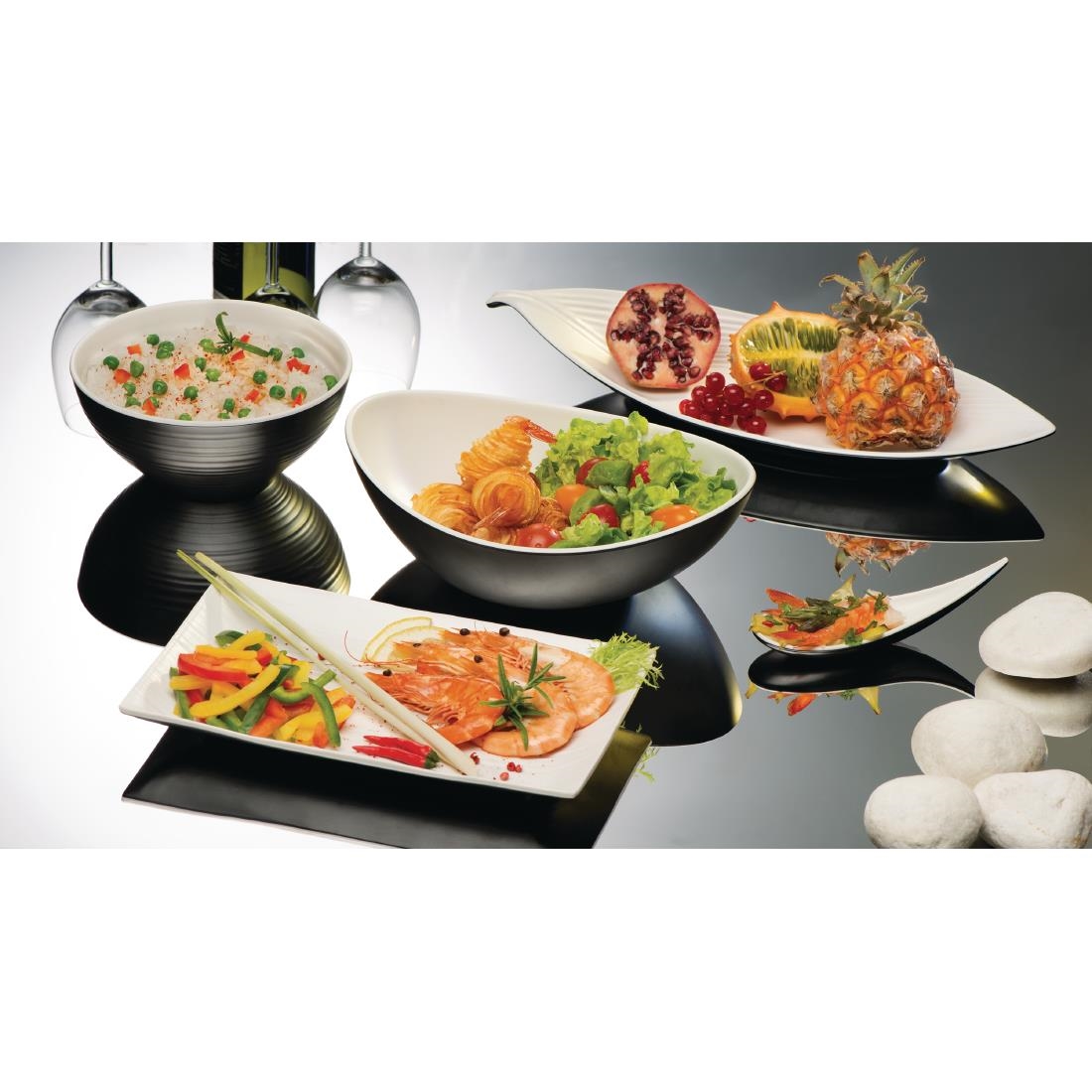 APS Dual Tone Rectangular Platter 9in