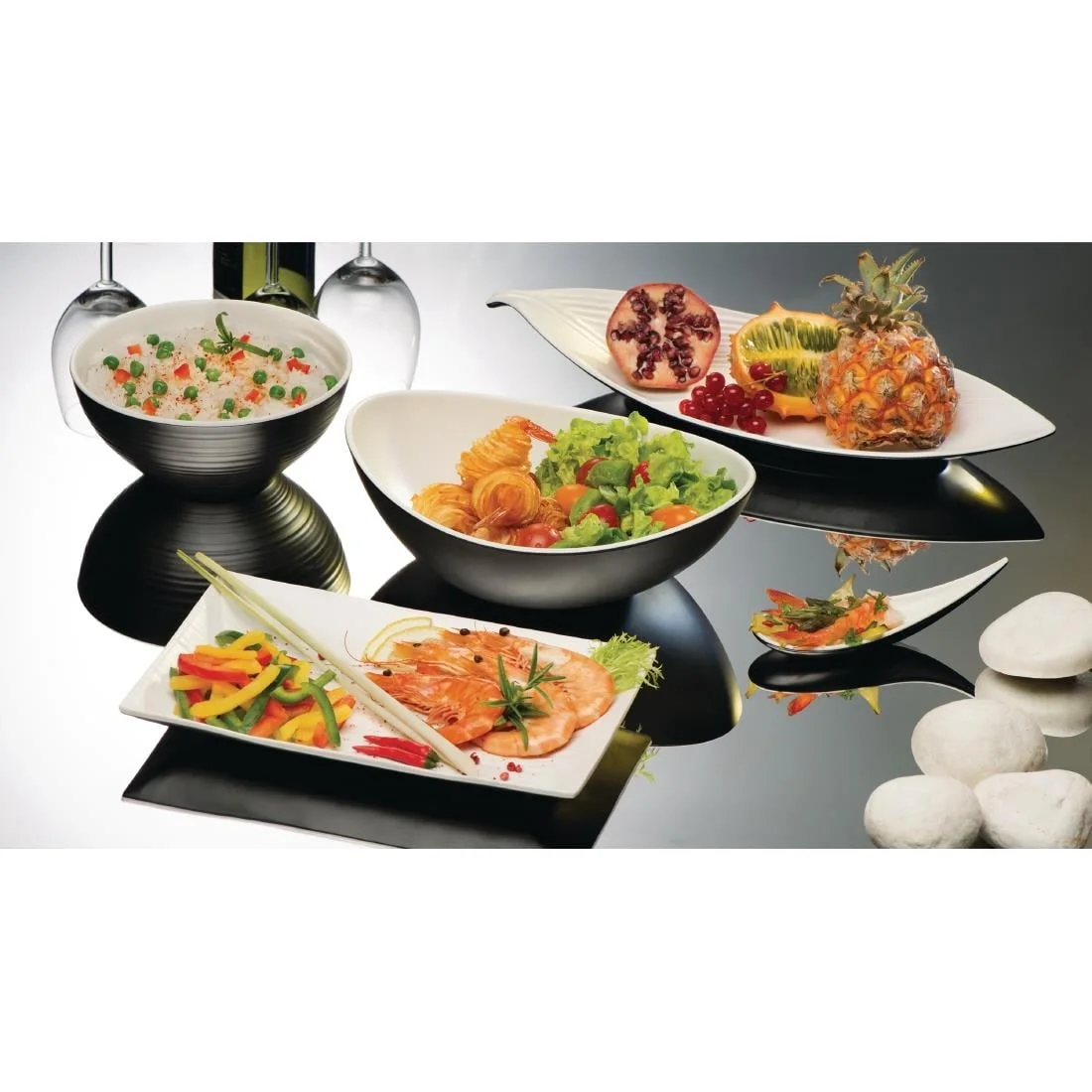 APS Dual Tone Curved Bowl 350ml - Image 4