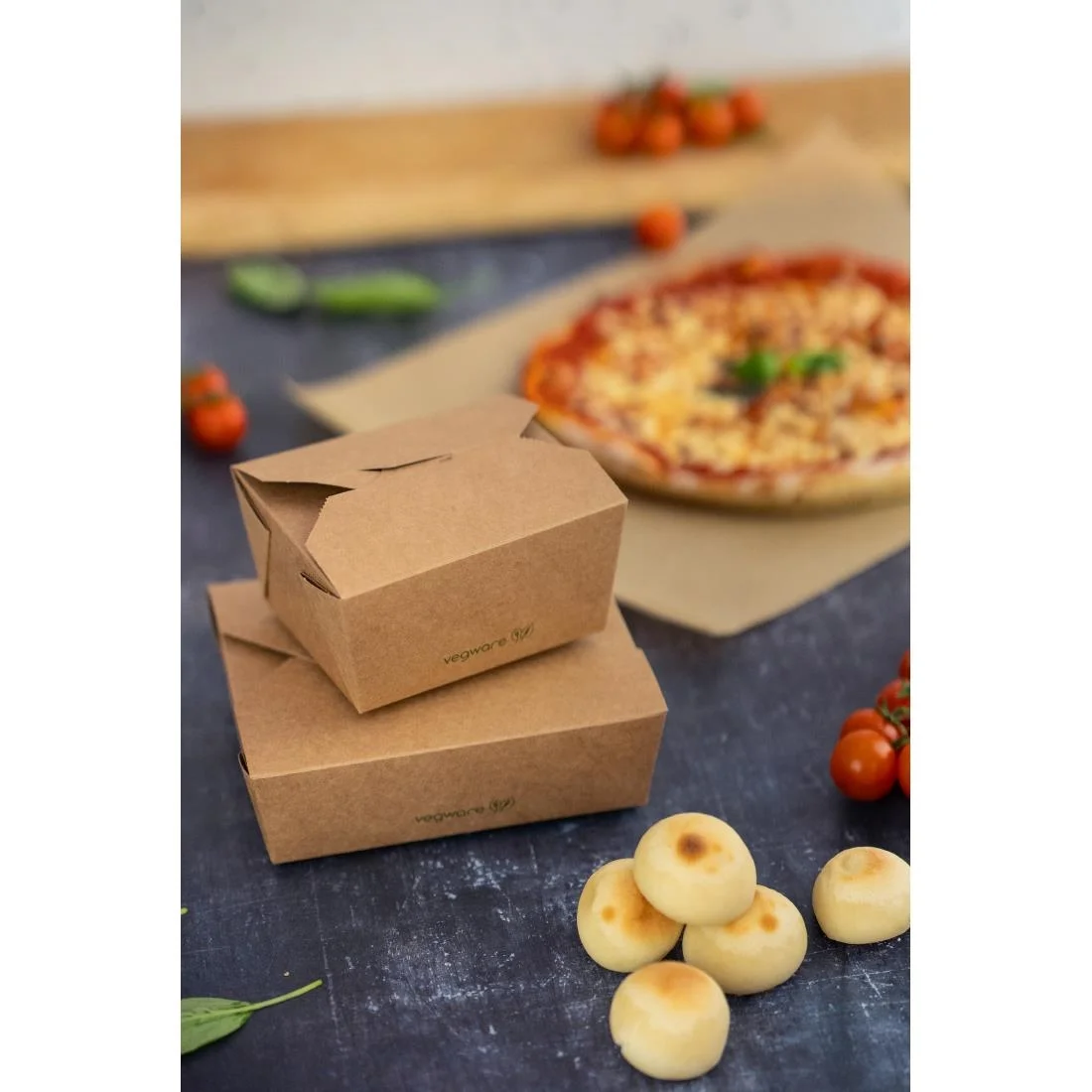 Vegware Compostable Paperboard Food Boxes No.5 1050ml / 37oz (Pack of 150) - Image 2