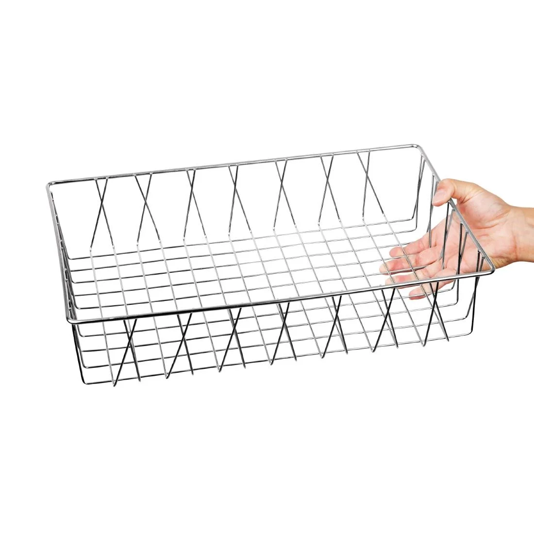 Olympia St/St Wire Display Basket 450 x 300 x 100mm - Image 4