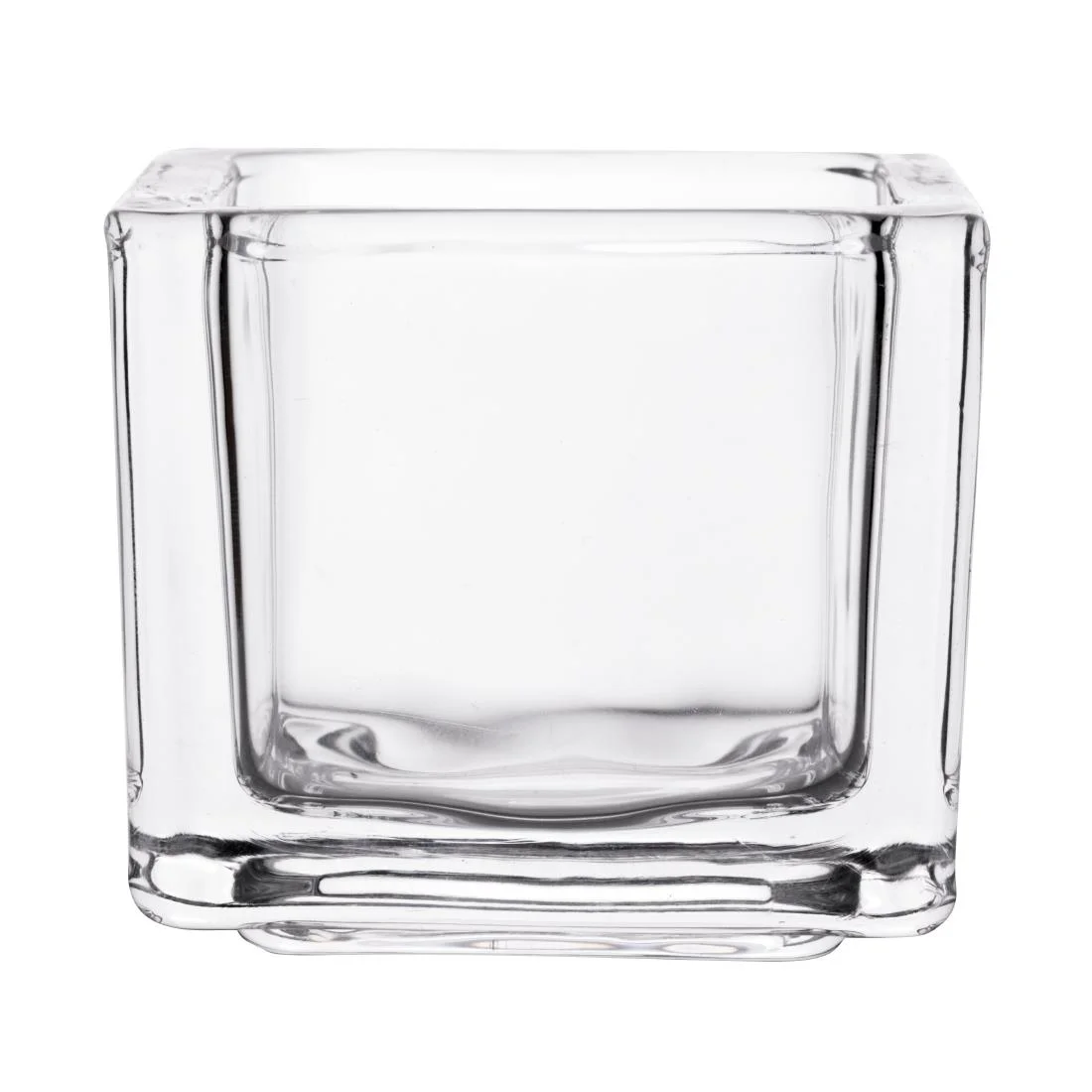 Olympia Glass Tealight Holder Square Clear - Image 3
