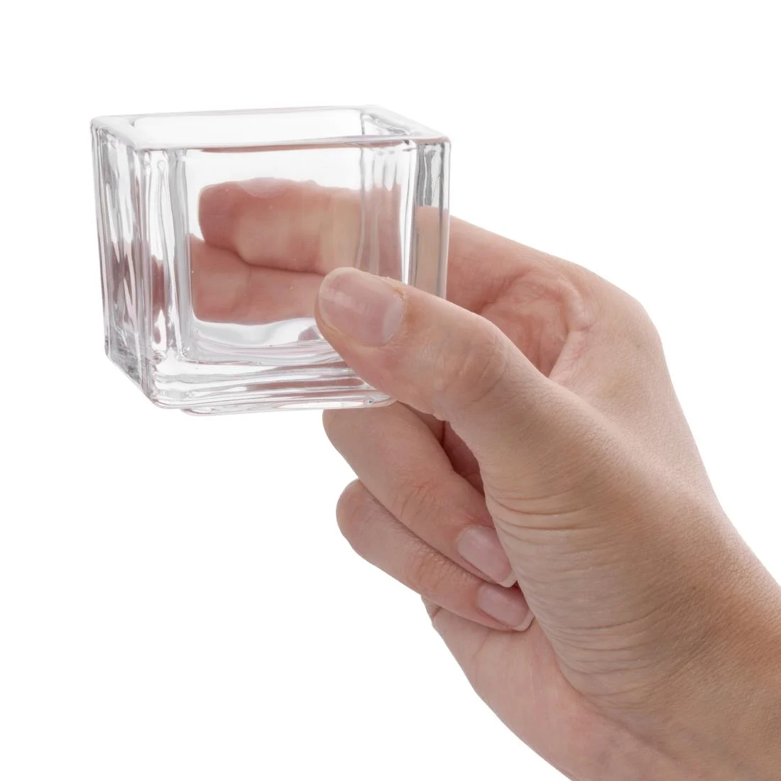 Olympia Glass Tealight Holder Square Clear - Image 5